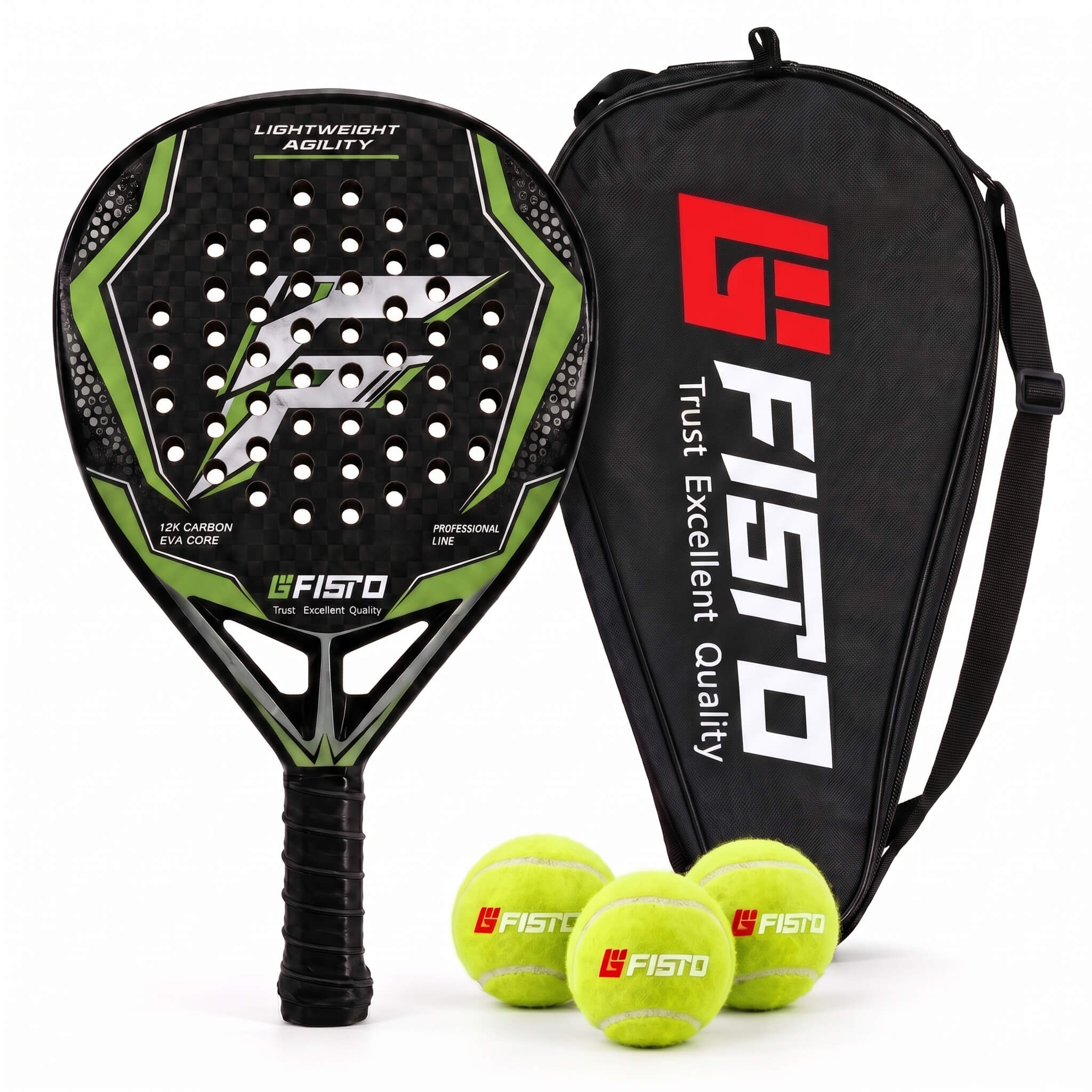 12K Carbon Fiber Padel Tennis Racket with Custom Logo Options