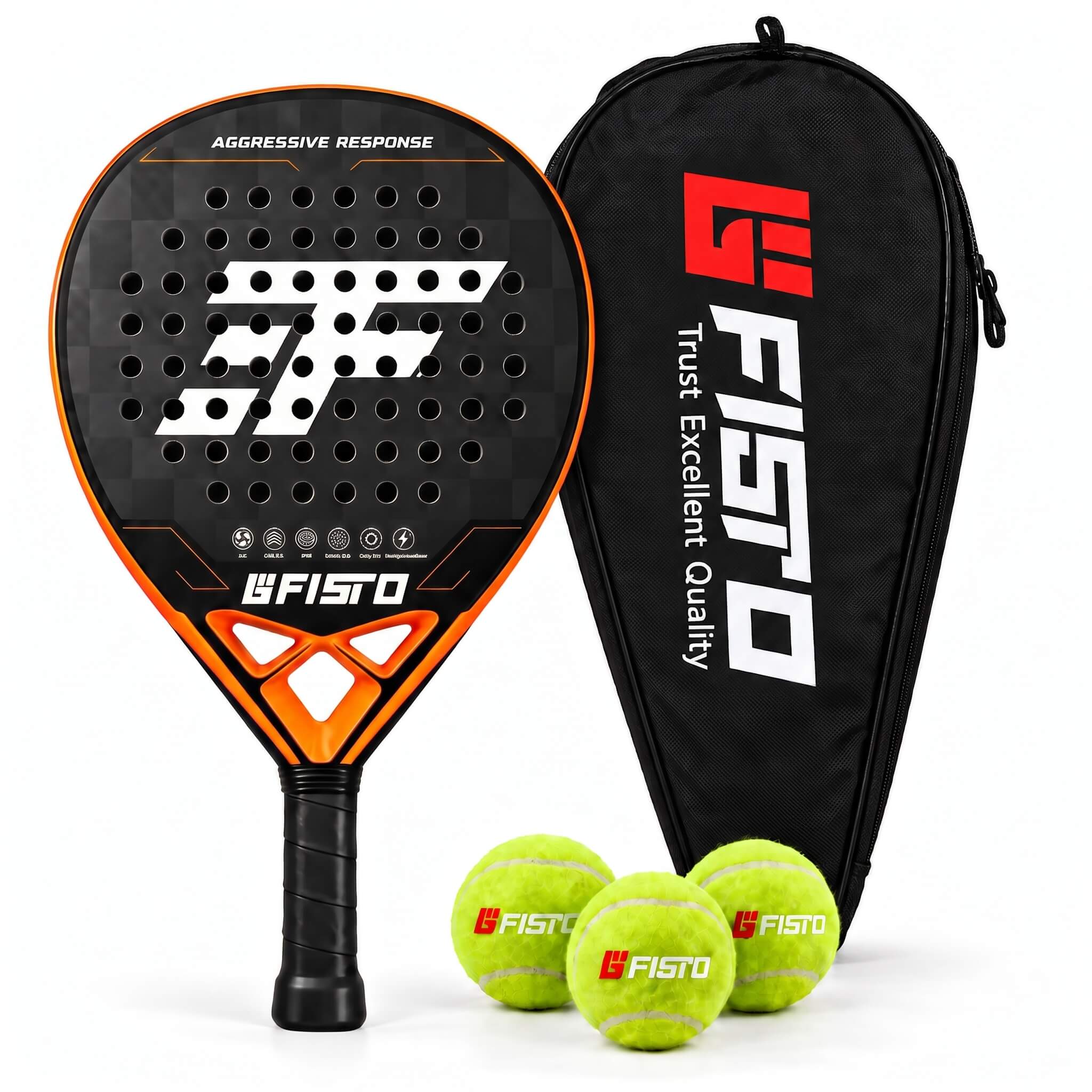 24K Carbon Padel Racket for Advanced Players with Custom Logo Options