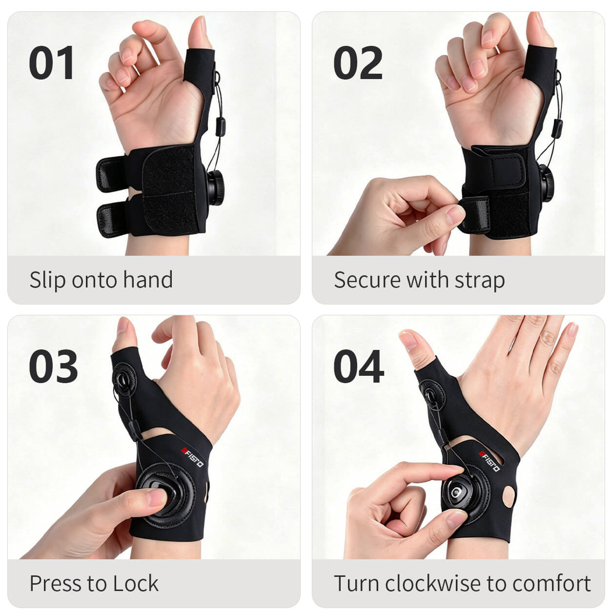 Adjustable Thumb Wrist Brace with Rotary Dial Thumb Stabilizer