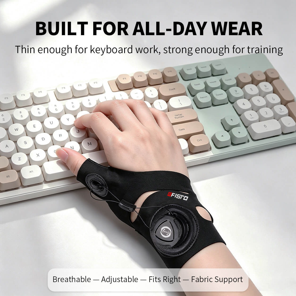 Adjustable Thumb Wrist Brace with Rotary Dial Thumb Stabilizer