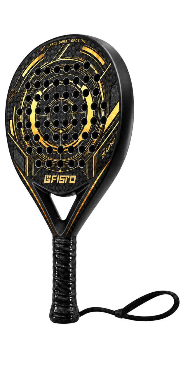 38mm Carbon Fiber & Fiberglass Padel Racket with EVA Core