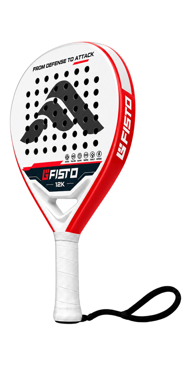 Intermediate Padel Racket with Full Carbon Construction, EVA Core and Teardrop Head