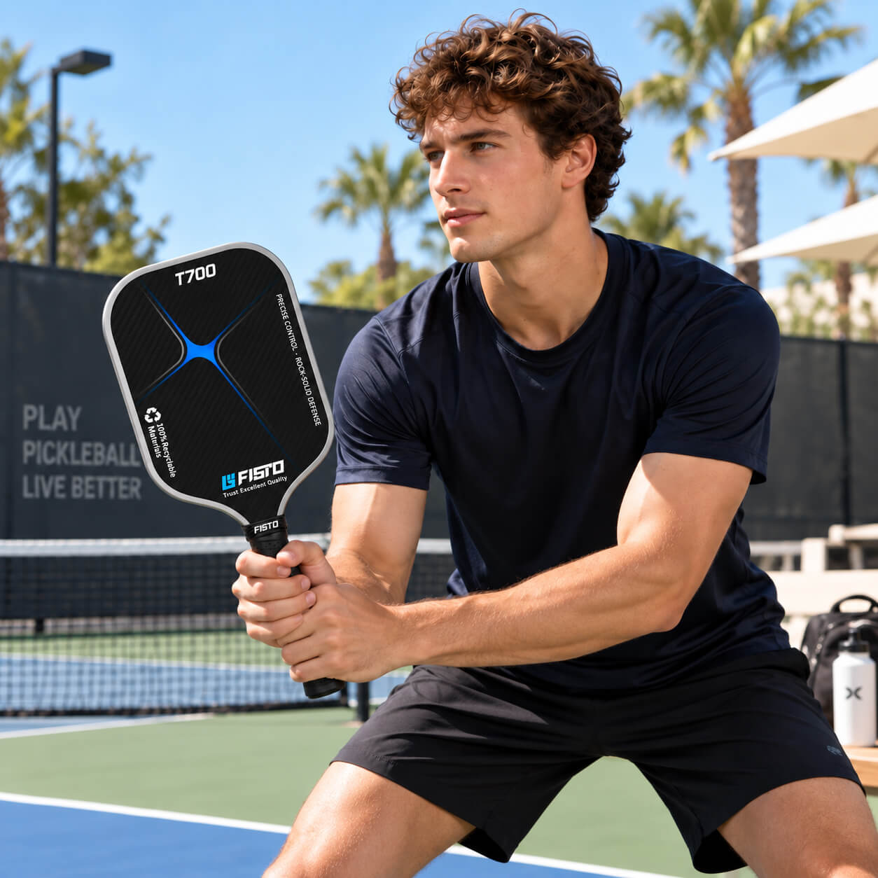 Wholesale T700 Carbon Fiber & Fiberglass Pickleball Paddle for Control